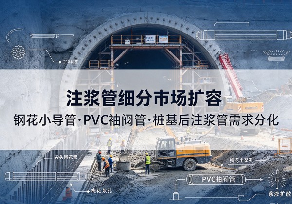 高陵注浆管细分市场扩容，隧道钢花小导管、PVC 袖阀管、桩基后注浆管需求分化